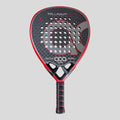Padel with red and black design on a gray background