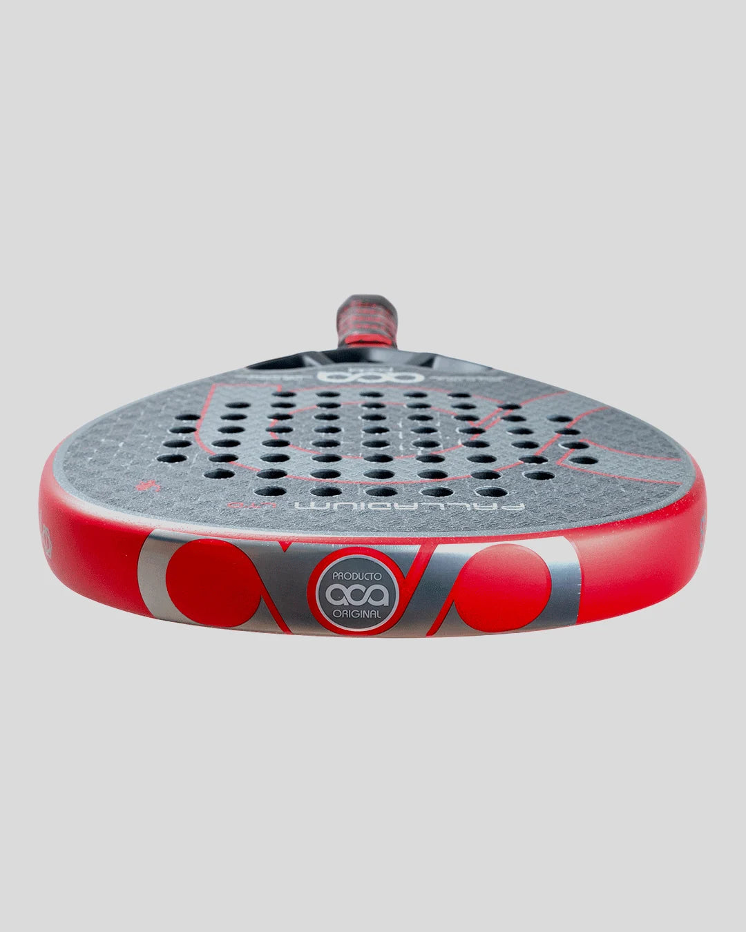 Red and gray sports padel on a light gray background
